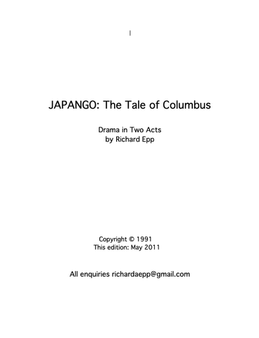 Japango: The Tale of Columbus by Richard Epp